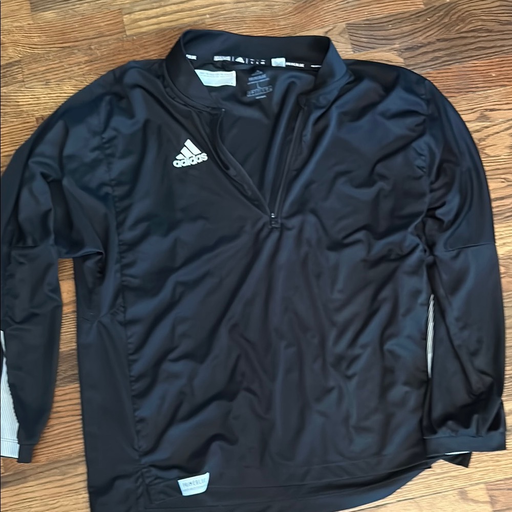 adidas Black Quarter-Zip Sweatshirt